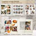 Vienrose Scrapbook Album 12" x 12", Large Linen Photo Album with Writing Space, DIY Scrapbook Supplies for Wedding, Baby, Family Memories & Travel (30 sheets / 60 pages, Beige)