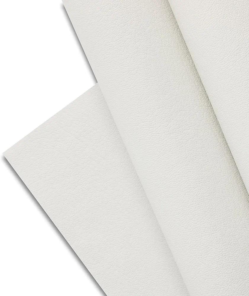Majestic Giftware PVC Faux Leather Fabric 6 Yard (CFE3-54X216)| White Synthetic Vinyl Faux Leather Sheets by The Yard for DIY Crafts, Upholstery | Waterproof & Easy to Clean - 54" X 216