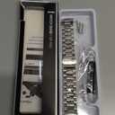 GOLDTOLUCK No Gap Stainless Steel Band Compatible with Samsung Galaxy Watch 8 7 6 5 4 Classic FE Pro Ultra 40mm 44mm 46mm 43mm 47mm 45mm 42mm Replacement Men Women Milanese Metal Elegant Casual, Silver