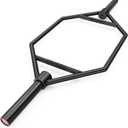 Synergee 20kg and 25kg Chrome or Black Olympic Hex Barbell Trap Bar with Rotating, Flat or Raised Handles for Squats, Deadlifts, Shrugs.