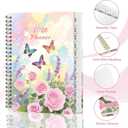 4 x 2026 Planner, Weekly and Monthly Calendar Academic Planners, Jan 2026 - Dec 2026, Planning Agenda Notebook for Office School Supplies, Butterfly Flowers
