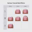 BTArtbox Press On Toenails - Lamp-Curable Sharp Square Toe Nail Press Ons with Glue for Women, Semi-Transparent French Tip Fake Toe Nail Tips in 15 Sizes - 30 Toenails Kit, Pink Croc