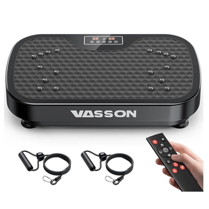 VASSON Vibration Plate Exercise Machine, Power Vibrating Shake Platform for Lymphatic Drainage, Whole Body Vibrate Waver Fitness, Full Body Shaking Board for Home Workouts, Weight Loss, Women Black