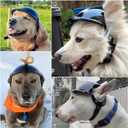 Namsan Large Dog Helmet, Dog Helmets for Large Dogs, Doggie Motorcycle Helmets with Ear Holes, Outdoor Doggy Bike Helmet for Head Protection, Adjustable, Black L