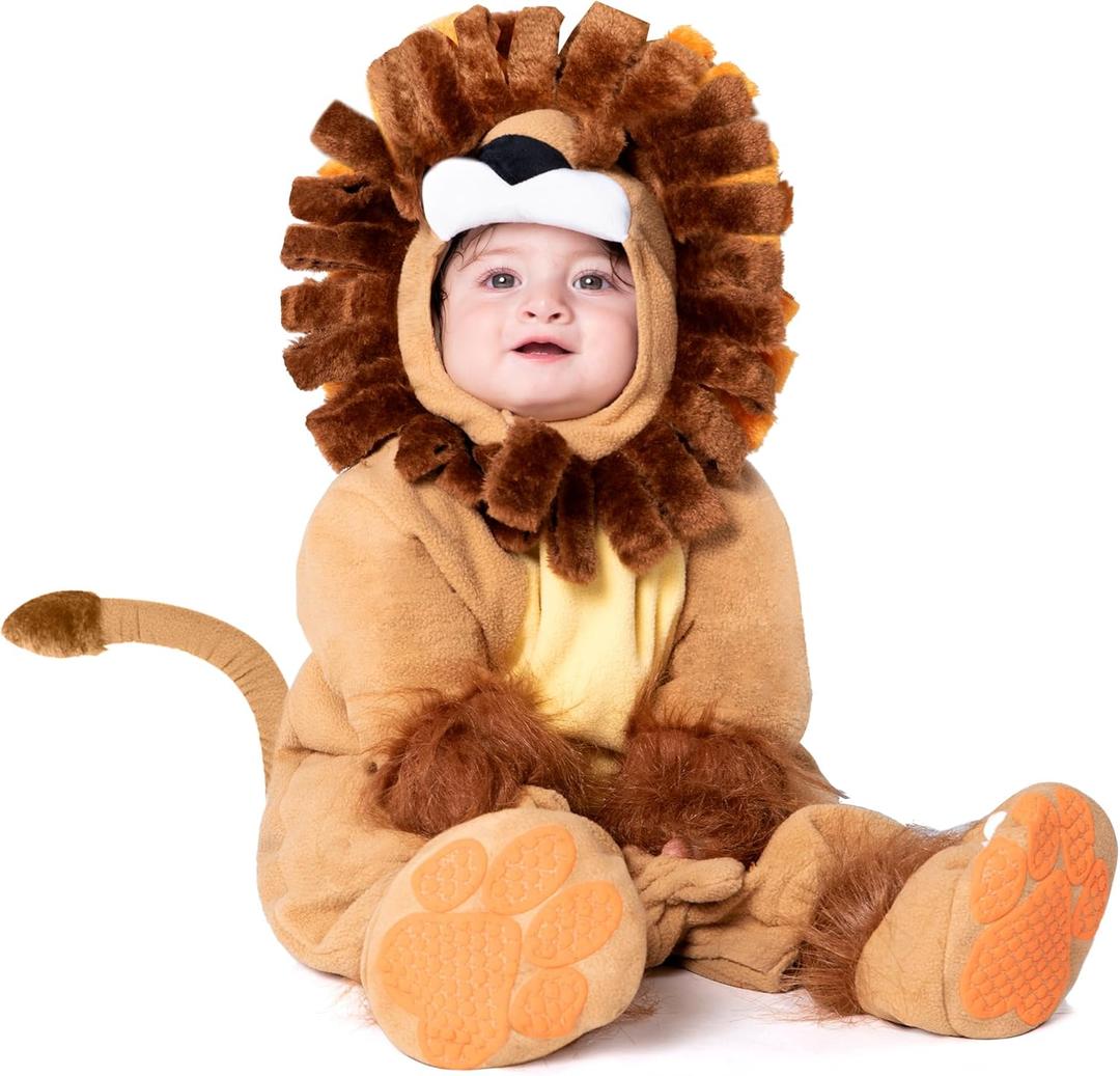 Spooktacular Creations Halloween Baby Lion Costume, Toddler Lion Costume for Infant Kids Halloween Animal Dress up Party (12-18 Months)
