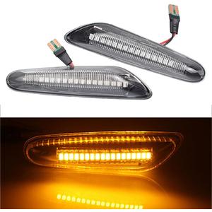 LED Dynamic Side Marker Turn Signal Light Blinker Lamp Clear Lens Amber for BMW 1 3 5 Series E60 E61 E81 E82 E88 E46 E90 E91 E92 E93 X3 E83 X1 E84