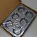 Walooza Muffin Cupcake Pan, Muffin Tins Nonstick 6, Muffin Top Cookie Cheese Cake Pan for Baking, Toast Oven Baking Supplies Small Cake Pans Muffin Cups Non Stick