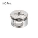 Uxcell Cam Lock Nut for Furniture, 80pcs 14.6x9.5mm Joint Connector Locking Nuts Furniture Connecting Cam Fittings