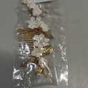 Bride Wedding Hair Comb Pearl Flower Hair Piece Rhinestone Bridal Hair Accessories for Women (White)