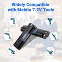 Exmate 7.2V 3.5Ah Battery Compatible with Makita 7000 7002 7033 191679-9 632002-4 632003-2 192532-2 192695-4 6010D 6172D DA3000D 6018D 6019D 9500D DA301D 6073D ML702 Cordless Tool 2Pack