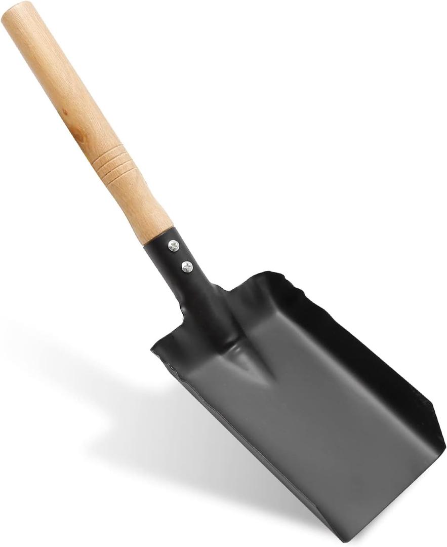 Fireplace Ash Shovel Tool Scoop Dust Pan Coal Hand Shovel Fire Stove Fireplace Trowel Ash Sweep Farm Wood (Small)