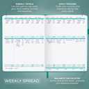 Clever Fox Income & Expense Tracker Large – Accounting & Bookkeeping Ledger Book for Small Business – 2-Year Record Notebook, A4 (Turquoise)