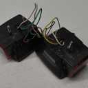 Partsam 12V Submersible Square Led Trailer Light,Red White LED Stop Turn Tail License Brake Running Light Lamp for Trailers Under 80" Boat Trailer Truck Marine Camper RV Snowmobile,IP68,DOT Compliant