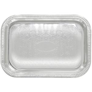 Winco Rectangular Tray, 18 by 12-Inch, Chrome, 18" x 12"