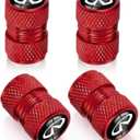 2 x 4Pcs Automobile Tire Valve Stem Covers for Infiniti QX50 Q50 Q70 Q70L Q60 QX30 QX60 Infiniti Series Vehicles and Other Motor Vehicles Tire Valve Cap Covers Red