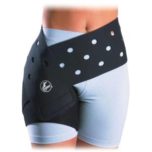 Cramer Groin Hip Spica Support For Groin Strain, Groin Sprain, Hip Replacement, Sporting & Hip Flexor Injuries, Sciatica Nerve Ache Relief, Adjustable Neoprene Compression Wrap, Injury Recovery, Black (Black)