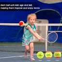 Kids Tennis Balls, Pressureless Tennis Balls for Kids Practice, Made of Premium Durable Felt, Idea for Little Beginner Training (Kids 36Ft (75% Slower Speeds))