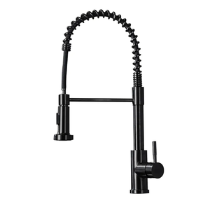 Brushed Gold Kitchen Sink Faucets, Commercial High Arc Single Handle Kitchen Faucets for Pull Down Sprayer Modern Spring with Deck Plate 22 inch