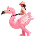 One Casa Inflatable Flamingo Costume Riding On Flamingo Air Blow up Funny Fancy Dress Party Halloween Costume for Adult