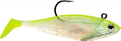 2 PACK Storm WildEye Swim Shad 04 (Shiner Chart. Silver, Size- 4) (WSS04SHCS) 