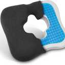 Bed Sore Cushion for buff & Wheelchair Cushion for Bedsores Prevention - Pain Relief for the Bedridden and Elderly- hemorrhoids treatment, Sciatica, Pressure Sores, Prostate Pillow, Coccyx, Post Natal (Black)