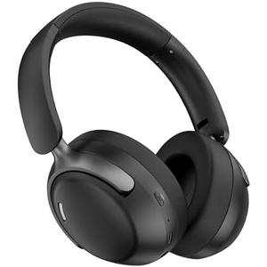 LORELEI QC30 Hybrid Active Noise Cancelling Headphones, 60H Playtime, Built-in Mic, Wireless Over Ear Headsets with Case,Bluetooth 5.4,Deep Bass Comfort Fit Soft-Earpads Fast Charging -Space Black