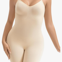 Bodysuit Shapewear for Women Seamless Body Shaper Tummy Control Snatched Waist Butt Lifter Sculpting Full Body Suit, Beige 