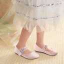 Toddler Girl Dress Shoes Bow Black Dress School Shoes Princess Mary Jane for Toddler/Little Girl (Pink)