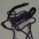 Long Dog Leash 15 FT: Heavy Duty Rope Leashes for Dogs Training with Swivel Lockable Hook Reflective Threads Bungee and Padded Handle - Dog Lead for Small- Large Dogs Outside Walking Hiking,  Purple black, 15ft*1/3''