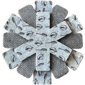 Pot and Pan Protectors 12 Pcs (10" 14" 15"), Pan Protectors for Stacking, Pots and Pans Dividers, Avoid Scratching Cookware Protectors