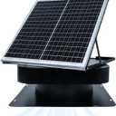 40W Solar Attic Fan, 12 Inch 2000 CFM Solar Powered Roof Exhaust Fan, Controller-Free Auto Ventilation, Heavy-Duty Copper Motor Weatherproof Vent for Home, Garage, Greenhouse, Shed