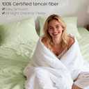 Queen Size Tencel Lyocell Cooling Sheets, Silky Soft Sheet Set with 16 Inch Deep Pocket, Breathable Eucalyptus Bedding for Hot Sleepers, Sage Green