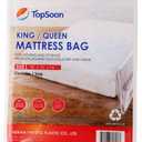 TopSoon Mattress Bag for Storage Mattress Disposal Bag King/Queen Size Clear (KING/QUEEN Economical 1.5 Mil Thick)