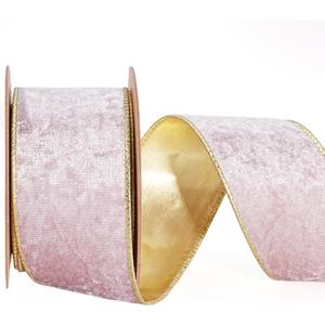 LaRibbons Pink Velvet Ribbon Wired, Luxury Christmas Ribbon for Gift Wrapping, Tree, Wreath Bows, Outdoor and Holiday Decor  2.5 Inch x 10 Yards