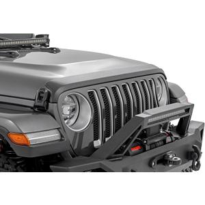 Rough Country Trail Cladding Hood Protector for Jeep Wrangler JL & Unlimited (20182026) Thermoplastic, No-Drill, UV-Resistant, Removable