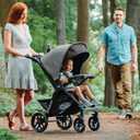 Chicco Bravo LE ClearTex Full-Size Stroller for Babies and Toddlers, UPF-Rated Canopy, GREENGUARD Gold Certified, Lightweight, One-Hand Compact Fold, Pewter/Grey