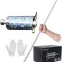 OUERMAMA 150CM Silver Color Magic Appearing Cane Metal Appearing Wand with Video Tutorial Stage Magic Trick