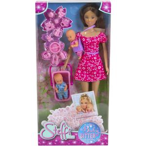 Simba Steffi Love Babysitter Doll Set, 11-in Height, Multicolor - Includes Two Baby Dolls, Baby Carrier and Accessories, for Girls