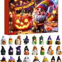 2 x Halloween Gnome Advent Calendar - 24 Days of Halloween Countdown - Horror Cute Mini Gnome Figures Toys Gifts for Kids