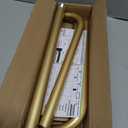 Gold Curtain Rod, Room Darkening Rods for Windows 28 to 48 Inches(2.3-4Ft), Wrap Around Curtain Rods, Heavy Duty Blackout Drapery, Modern Decorative Window Treatment Rod, Gold