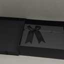 ZENFUN 5 Pack Black Nested Gift Boxes with Lid for Valentine's Presents, 5 Sizes Luxury Packaging Box with Ribbon Bows and Label Gift Wrap for Thanksgiving Birthday, Weddings, Mother's Day 13.7'' to 5.1''