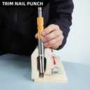 Trim Nail Punch with Retaining Clip, 7.56 Inch Nail Punch for Finish Protection, Ideal Carpentry Tool