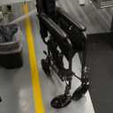 Medline Durable Folding Steel Transport Wheelchair with Swing-Away Footrests, 19-Inch Seat Width, Black Frame, Black Upholstery