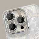 2 x for iPhone 16 Pro Max Butterfly Design Case, Cute Bling Shiny Glitter Camera Shockproof Protective Phone Cases Cover for Women Girls (Blue)