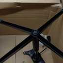 NEO Chair Criss Cross Chair No Wheels Armless Cross Legged Office Desk Wide Comfy Vanity Makeup Chair Adjustable Computer Task for Home Office Fabric (Blue)