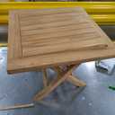 Teak Wood Folding 20”-Inch Outdoor Coffee Table - Perfect for Camping & Outdoor Entertaining - Ideal for Backyard, Front Porch, Balcony (Square)