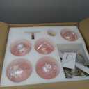 Pink Bubble Chandelier 20 inch 5 Lights, Mid Century Modern Gold Lighting Fixture Glass Sputnik Pendant Hanging Ceiling Light Castle Chandeliers for Girls Dining Living Room Bedroom Kitchen