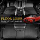 Wailtnb-Mats for BMW M4 Competition, M440i, 430i Convertible 2021-2025 Floor Mat All Weather Floor Liner Car Mat for BMW M4 Custom Fit Automotive Full Set Accessories