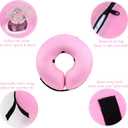 Katoggy Inflatable Dog Cone Collar for After Surgery, Doggie Neck Blow up Donut Recovery ECollar, Soft Adjustable Dog Cone for Dogs and Cats (M, Pink)