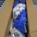 Lunmon 44 Pcs 4 ft Half Christmas Tree for Wall Corner Christmas Tree with Xmas Ball Light String Icicle Flowers Snowflake Ribbon Top Star for Holiday Indoor Party Decoration(Blue)